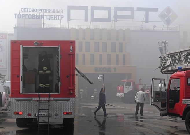 пожар в тц порт Казань пожар в тц порт Казань